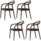 Traditional Solid Back Wood Chair Kitchen Dining Open Back Arm Chairs Set Walnut 4 Piece Set Clearhalo ' kitchen&dining_furn' 'Dining Chairs' 'Dining Tables & Seating' 'dining_chair' 'furn' 'furn_dining_chair' 'Furniture' 'furniture_dining_chair' 'Kitchen & Dining Furniture' 'kitchen' 4130820