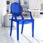 Modern Design Open Back Dining Side Chair Plastic Dining Arm Chair for Home Blue 1 Piece Clearhalo ' kitchen&dining_furn' 'Dining Chairs' 'Dining Tables & Seating' 'dining_chair' 'furn' 'furn_dining_chair' 'Furniture' 'furniture_dining_chair' 'Kitchen & Dining Furniture' 'kitchen' 4130826