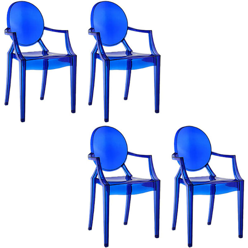 Modern Design Open Back Dining Side Chair Plastic Dining Arm Chair for Home Blue 4 Piece Set Clearhalo ' kitchen&dining_furn' 'Dining Chairs' 'Dining Tables & Seating' 'dining_chair' 'furn' 'furn_dining_chair' 'Furniture' 'furniture_dining_chair' 'Kitchen & Dining Furniture' 'kitchen' 4130829