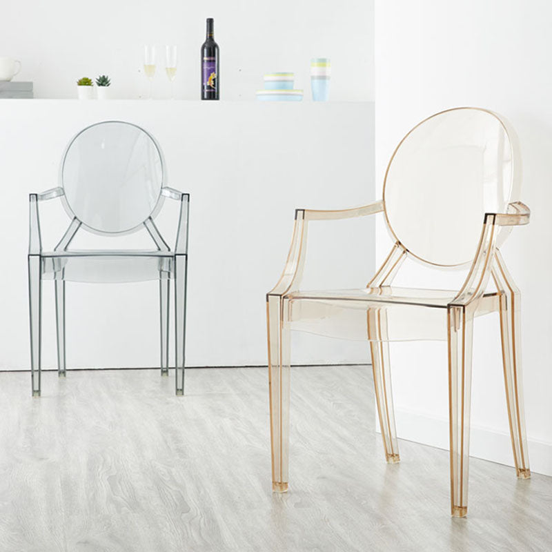 Modern Design Open Back Dining Side Chair Plastic Dining Arm Chair for Home Clearhalo ' kitchen&dining_furn' 'Dining Chairs' 'Dining Tables & Seating' 'dining_chair' 'furn' 'furn_dining_chair' 'Furniture' 'furniture_dining_chair' 'Kitchen & Dining Furniture' 'kitchen' 4130831