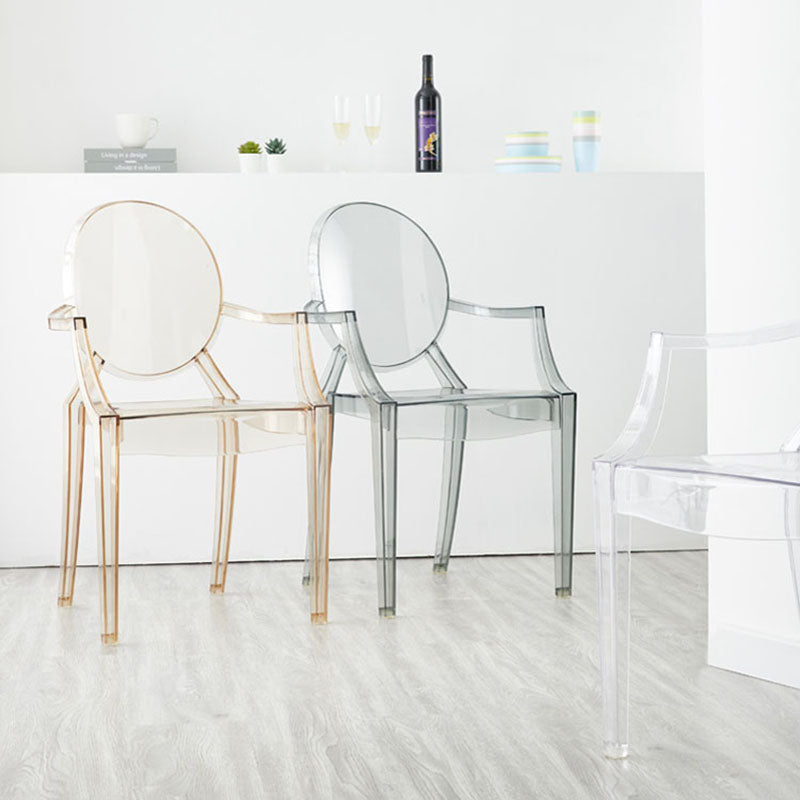 Modern Design Open Back Dining Side Chair Plastic Dining Arm Chair for Home Clearhalo ' kitchen&dining_furn' 'Dining Chairs' 'Dining Tables & Seating' 'dining_chair' 'furn' 'furn_dining_chair' 'Furniture' 'furniture_dining_chair' 'Kitchen & Dining Furniture' 'kitchen' 4130844