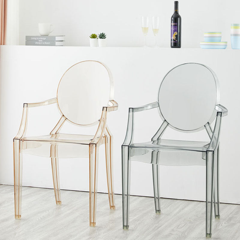 Modern Design Open Back Dining Side Chair Plastic Dining Arm Chair for Home Clearhalo ' kitchen&dining_furn' 'Dining Chairs' 'Dining Tables & Seating' 'dining_chair' 'furn' 'furn_dining_chair' 'Furniture' 'furniture_dining_chair' 'Kitchen & Dining Furniture' 'kitchen' 4130846