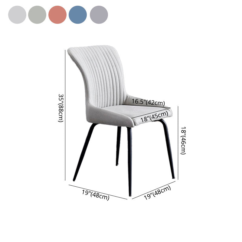 Contemporary Style Metal Dining Chairs Kitchen Armless Dining Side Chairs Clearhalo ' kitchen&dining_furn' 'Dining Chairs' 'Dining Tables & Seating' 'dining_chair' 'furn' 'furn_dining_chair' 'Furniture' 'furniture_dining_chair' 'Kitchen & Dining Furniture' 'kitchen' 4130875