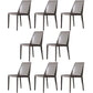 Contemporary Leather Chairs Set Kitchen Dining Room Solid Back Side Chair Light Gray 8 Piece Set Clearhalo ' kitchen&dining_furn' 'Dining Chairs' 'Dining Tables & Seating' 'dining_chair' 'furn' 'furn_dining_chair' 'Furniture' 'furniture_dining_chair' 'Kitchen & Dining Furniture' 'kitchen' 4130886