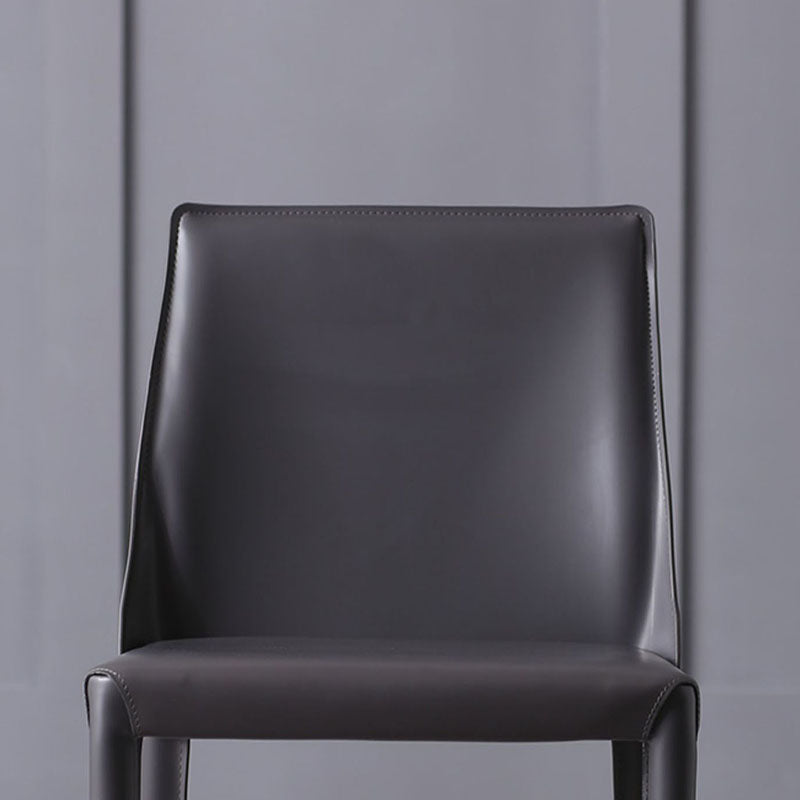 Contemporary Leather Chairs Set Kitchen Dining Room Solid Back Side Chair Clearhalo ' kitchen&dining_furn' 'Dining Chairs' 'Dining Tables & Seating' 'dining_chair' 'furn' 'furn_dining_chair' 'Furniture' 'furniture_dining_chair' 'Kitchen & Dining Furniture' 'kitchen' 4130887