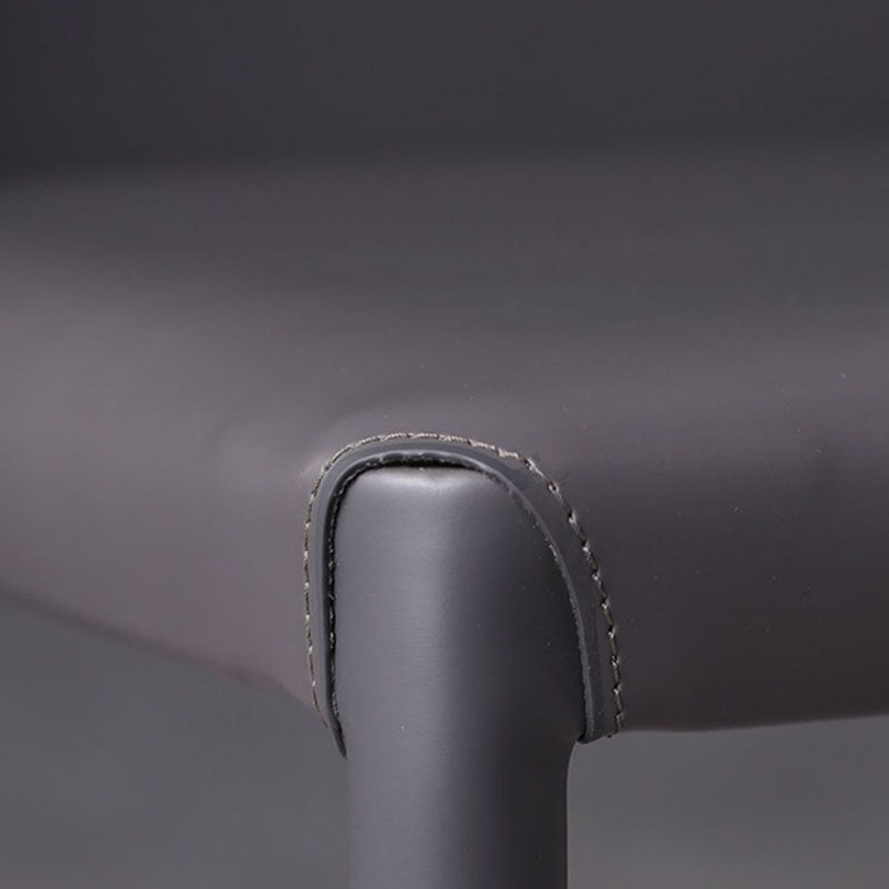 Contemporary Leather Chairs Set Kitchen Dining Room Solid Back Side Chair Clearhalo ' kitchen&dining_furn' 'Dining Chairs' 'Dining Tables & Seating' 'dining_chair' 'furn' 'furn_dining_chair' 'Furniture' 'furniture_dining_chair' 'Kitchen & Dining Furniture' 'kitchen' 4130891