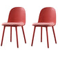 Scandinavian Style Plastic Dining Side Chair Home Open Back Armless Chair Rose Red 2 Piece Set Clearhalo ' kitchen&dining_furn' 'Dining Chairs' 'Dining Tables & Seating' 'dining_chair' 'furn' 'furn_dining_chair' 'Furniture' 'furniture_dining_chair' 'Kitchen & Dining Furniture' 'kitchen' 4130905