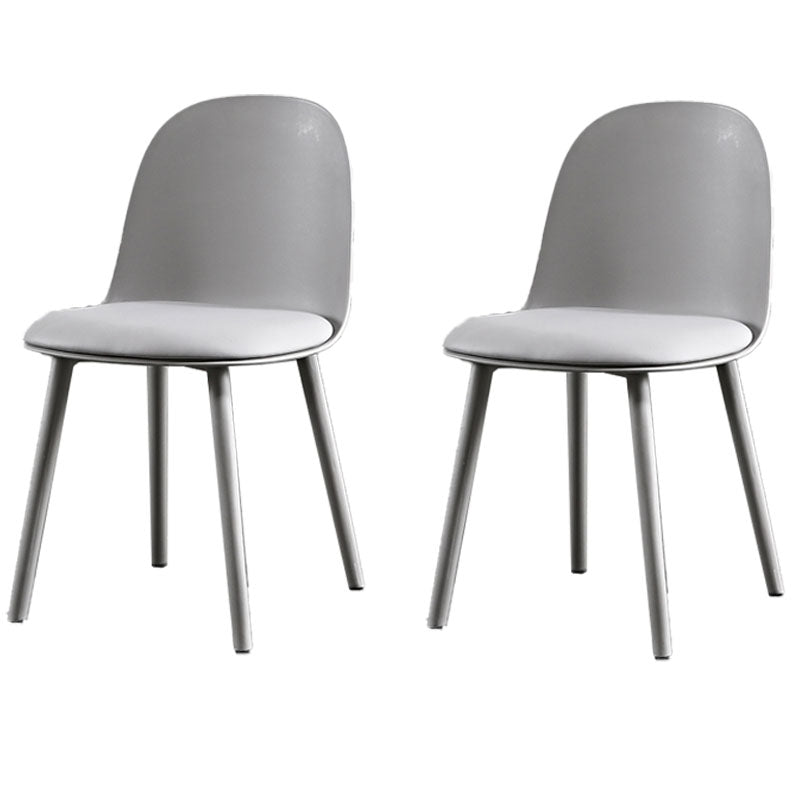 Scandinavian Style Plastic Dining Side Chair Home Open Back Armless Chair 2 Piece Set Clearhalo ' kitchen&dining_furn' 'Dining Chairs' 'Dining Tables & Seating' 'dining_chair' 'furn' 'furn_dining_chair' 'Furniture' 'furniture_dining_chair' 'Kitchen & Dining Furniture' 'kitchen' 4130911