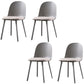 Scandinavian Style Plastic Dining Side Chair Home Open Back Armless Chair Silver Gray 4 Piece Set Clearhalo ' kitchen&dining_furn' 'Dining Chairs' 'Dining Tables & Seating' 'dining_chair' 'furn' 'furn_dining_chair' 'Furniture' 'furniture_dining_chair' 'Kitchen & Dining Furniture' 'kitchen' 4130918
