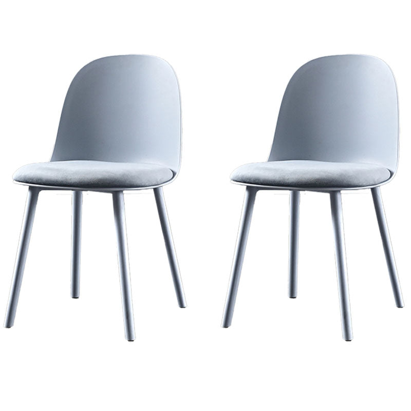 Scandinavian Style Plastic Dining Side Chair Home Open Back Armless Chair Blue 2 Piece Set Clearhalo ' kitchen&dining_furn' 'Dining Chairs' 'Dining Tables & Seating' 'dining_chair' 'furn' 'furn_dining_chair' 'Furniture' 'furniture_dining_chair' 'Kitchen & Dining Furniture' 'kitchen' 4130930