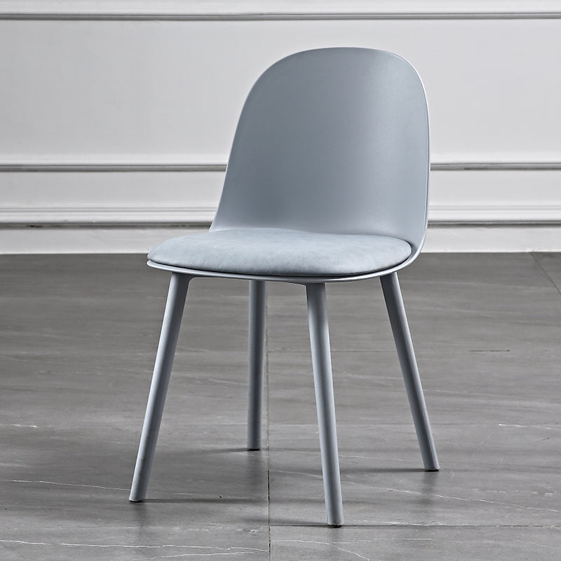 Scandinavian Style Plastic Dining Side Chair Home Open Back Armless Chair Sky Blue 1 Piece Clearhalo ' kitchen&dining_furn' 'Dining Chairs' 'Dining Tables & Seating' 'dining_chair' 'furn' 'furn_dining_chair' 'Furniture' 'furniture_dining_chair' 'Kitchen & Dining Furniture' 'kitchen' 4130941