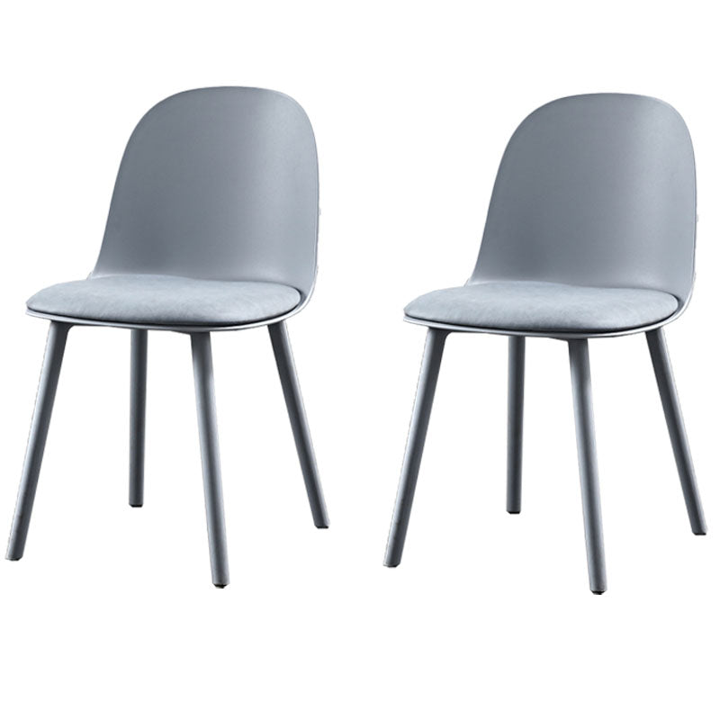 Scandinavian Style Plastic Dining Side Chair Home Open Back Armless Chair Sky Blue 2 Piece Set Clearhalo ' kitchen&dining_furn' 'Dining Chairs' 'Dining Tables & Seating' 'dining_chair' 'furn' 'furn_dining_chair' 'Furniture' 'furniture_dining_chair' 'Kitchen & Dining Furniture' 'kitchen' 4130942