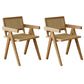 Scandinavian Wood Dining Chair Coffee Shop Open Back Dining Chairs with Arm (Set of 2) Natural Clearhalo ' kitchen&dining_furn' 'Dining Chairs' 'Dining Tables & Seating' 'dining_chair' 'furn' 'furn_dining_chair' 'Furniture' 'furniture_dining_chair' 'Kitchen & Dining Furniture' 'kitchen' 4130970