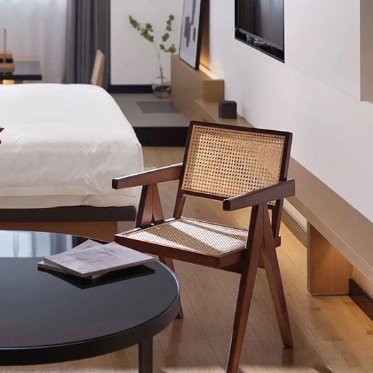 Scandinavian Wood Dining Chair Coffee Shop Open Back Dining Chairs with Arm (Set of 2) Clearhalo ' kitchen&dining_furn' 'Dining Chairs' 'Dining Tables & Seating' 'dining_chair' 'furn' 'furn_dining_chair' 'Furniture' 'furniture_dining_chair' 'Kitchen & Dining Furniture' 'kitchen' 4130972