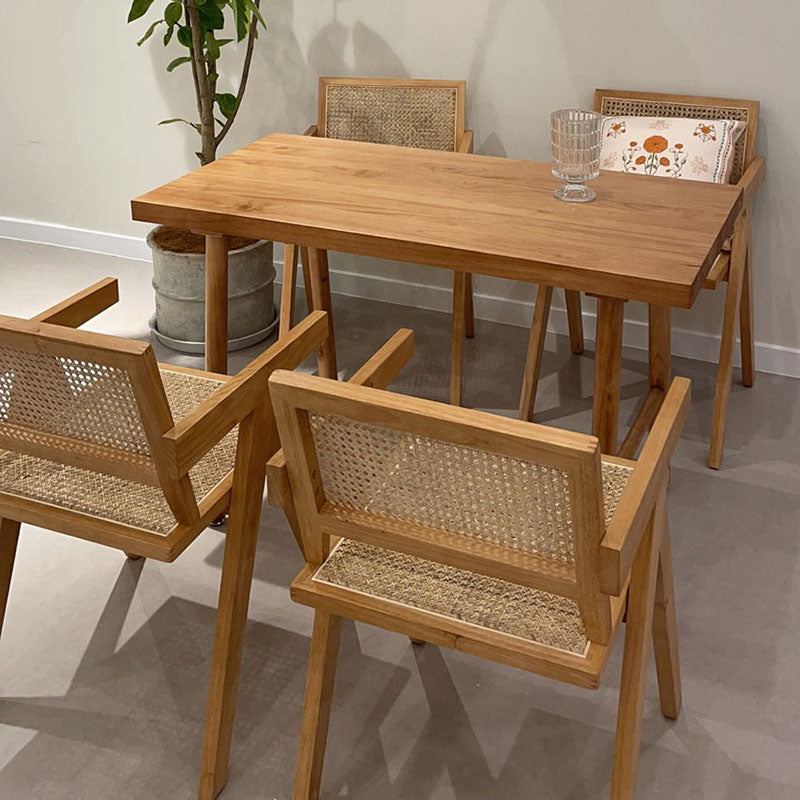 Scandinavian Wood Dining Chair Coffee Shop Open Back Dining Chairs with Arm (Set of 2) Clearhalo ' kitchen&dining_furn' 'Dining Chairs' 'Dining Tables & Seating' 'dining_chair' 'furn' 'furn_dining_chair' 'Furniture' 'furniture_dining_chair' 'Kitchen & Dining Furniture' 'kitchen' 4130974