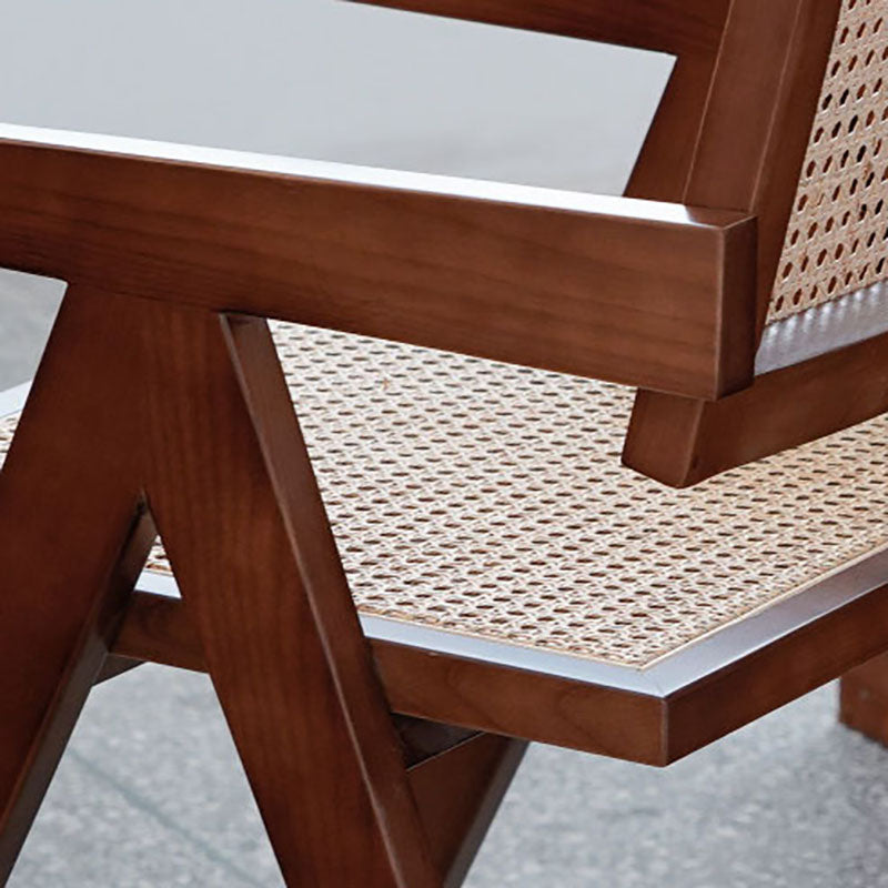 Scandinavian Wood Dining Chair Coffee Shop Open Back Dining Chairs with Arm (Set of 2) Clearhalo ' kitchen&dining_furn' 'Dining Chairs' 'Dining Tables & Seating' 'dining_chair' 'furn' 'furn_dining_chair' 'Furniture' 'furniture_dining_chair' 'Kitchen & Dining Furniture' 'kitchen' 4130979