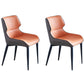 Home Industrial Arm Chair Wingback Metal Upholstered Dining Room Chair (Set of 2) Orange Clearhalo ' kitchen&dining_furn' 'Dining Chairs' 'Dining Tables & Seating' 'dining_chair' 'furn' 'furn_dining_chair' 'Furniture' 'furniture_dining_chair' 'Kitchen & Dining Furniture' 'kitchen' 4130986