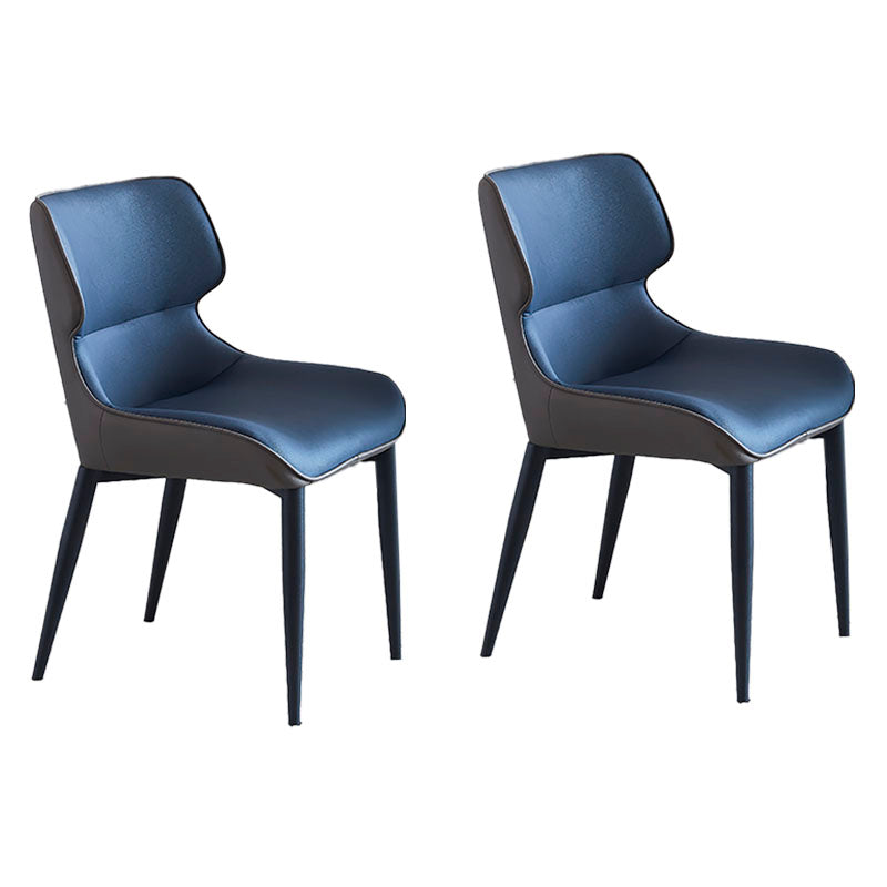 Home Industrial Arm Chair Wingback Metal Upholstered Dining Room Chair (Set of 2) Blue Clearhalo ' kitchen&dining_furn' 'Dining Chairs' 'Dining Tables & Seating' 'dining_chair' 'furn' 'furn_dining_chair' 'Furniture' 'furniture_dining_chair' 'Kitchen & Dining Furniture' 'kitchen' 4130989