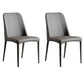 Industrial Home Side Chair Solid Back Metal Upholstered Dining Side Chair (Set of 2) Grey Clearhalo ' kitchen&dining_furn' 'Dining Chairs' 'Dining Tables & Seating' 'dining_chair' 'furn' 'furn_dining_chair' 'Furniture' 'furniture_dining_chair' 'Kitchen & Dining Furniture' 'kitchen' 4131007
