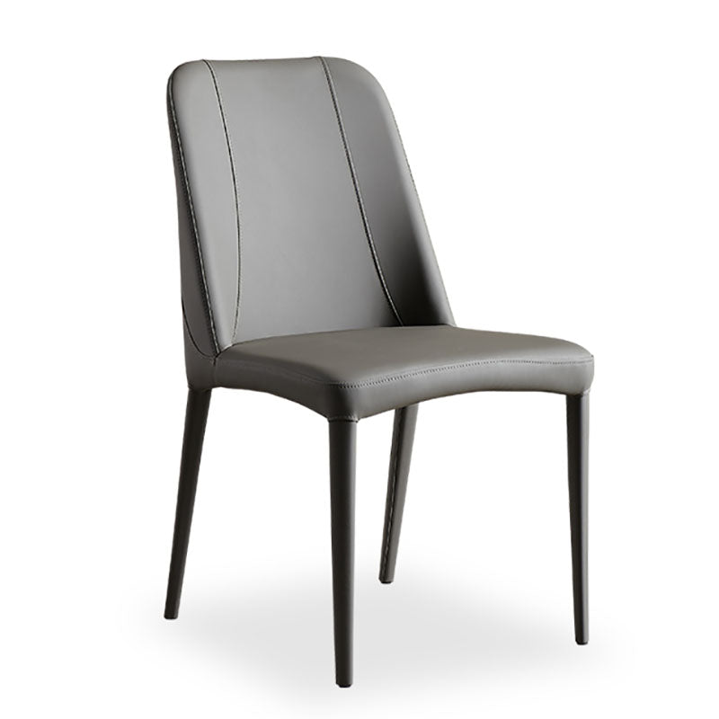 Industrial Home Side Chair Solid Back Metal Upholstered Dining Side Chair (Set of 2) Clearhalo ' kitchen&dining_furn' 'Dining Chairs' 'Dining Tables & Seating' 'dining_chair' 'furn' 'furn_dining_chair' 'Furniture' 'furniture_dining_chair' 'Kitchen & Dining Furniture' 'kitchen' 4131008