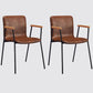 Industrial Leather Dining Arm Chair Matte Finish Solid Back Dining Chair Red 2 Piece Set Black Clearhalo ' kitchen&dining_furn' 'Dining Chairs' 'Dining Tables & Seating' 'dining_chair' 'furn' 'furn_dining_chair' 'Furniture' 'furniture_dining_chair' 'Kitchen & Dining Furniture' 'kitchen' 4131019