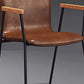 Industrial Leather Dining Arm Chair Matte Finish Solid Back Dining Chair Clearhalo ' kitchen&dining_furn' 'Dining Chairs' 'Dining Tables & Seating' 'dining_chair' 'furn' 'furn_dining_chair' 'Furniture' 'furniture_dining_chair' 'Kitchen & Dining Furniture' 'kitchen' 4131027