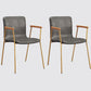Industrial Leather Dining Arm Chair Matte Finish Solid Back Dining Chair Grey 2 Piece Set Brass Gold Clearhalo ' kitchen&dining_furn' 'Dining Chairs' 'Dining Tables & Seating' 'dining_chair' 'furn' 'furn_dining_chair' 'Furniture' 'furniture_dining_chair' 'Kitchen & Dining Furniture' 'kitchen' 4131031