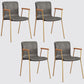 Industrial Leather Dining Arm Chair Matte Finish Solid Back Dining Chair Grey 4 Piece Set Brass Gold Clearhalo ' kitchen&dining_furn' 'Dining Chairs' 'Dining Tables & Seating' 'dining_chair' 'furn' 'furn_dining_chair' 'Furniture' 'furniture_dining_chair' 'Kitchen & Dining Furniture' 'kitchen' 4131033