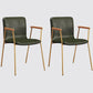 Industrial Leather Dining Arm Chair Matte Finish Solid Back Dining Chair Green 2 Piece Set Brass Gold Clearhalo ' kitchen&dining_furn' 'Dining Chairs' 'Dining Tables & Seating' 'dining_chair' 'furn' 'furn_dining_chair' 'Furniture' 'furniture_dining_chair' 'Kitchen & Dining Furniture' 'kitchen' 4131035