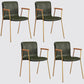 Industrial Leather Dining Arm Chair Matte Finish Solid Back Dining Chair Green 4 Piece Set Brass Gold Clearhalo ' kitchen&dining_furn' 'Dining Chairs' 'Dining Tables & Seating' 'dining_chair' 'furn' 'furn_dining_chair' 'Furniture' 'furniture_dining_chair' 'Kitchen & Dining Furniture' 'kitchen' 4131036