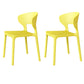 Glam Style Dining Chairs Plastic Dining Armless Side Chair for Kitchen Lemon Yellow 2 Piece Set Clearhalo ' kitchen&dining_furn' 'Dining Chairs' 'Dining Tables & Seating' 'dining_chair' 'furn' 'furn_dining_chair' 'Furniture' 'furniture_dining_chair' 'Kitchen & Dining Furniture' 'kitchen' 4131053