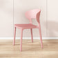 Glam Style Dining Chairs Plastic Dining Armless Side Chair for Kitchen Pink 1 Piece Clearhalo ' kitchen&dining_furn' 'Dining Chairs' 'Dining Tables & Seating' 'dining_chair' 'furn' 'furn_dining_chair' 'Furniture' 'furniture_dining_chair' 'Kitchen & Dining Furniture' 'kitchen' 4131056