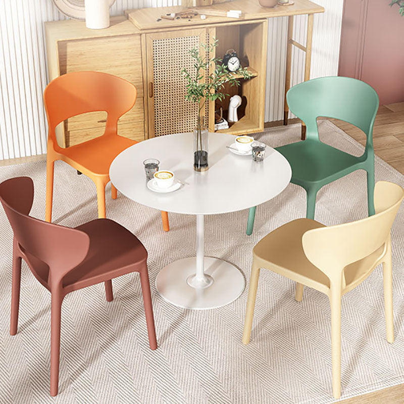Glam Style Dining Chairs Plastic Dining Armless Side Chair for Kitchen Clearhalo ' kitchen&dining_furn' 'Dining Chairs' 'Dining Tables & Seating' 'dining_chair' 'furn' 'furn_dining_chair' 'Furniture' 'furniture_dining_chair' 'Kitchen & Dining Furniture' 'kitchen' 4131057