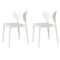 Glam Style Dining Chairs Plastic Dining Armless Side Chair for Kitchen White 2 Piece Set Clearhalo ' kitchen&dining_furn' 'Dining Chairs' 'Dining Tables & Seating' 'dining_chair' 'furn' 'furn_dining_chair' 'Furniture' 'furniture_dining_chair' 'Kitchen & Dining Furniture' 'kitchen' 4131068