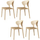 Glam Style Dining Chairs Plastic Dining Armless Side Chair for Kitchen Khaki 4 Piece Set Clearhalo ' kitchen&dining_furn' 'Dining Chairs' 'Dining Tables & Seating' 'dining_chair' 'furn' 'furn_dining_chair' 'Furniture' 'furniture_dining_chair' 'Kitchen & Dining Furniture' 'kitchen' 4131072