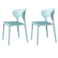Glam Style Dining Chairs Plastic Dining Armless Side Chair for Kitchen Sky Blue 2 Piece Set Clearhalo ' kitchen&dining_furn' 'Dining Chairs' 'Dining Tables & Seating' 'dining_chair' 'furn' 'furn_dining_chair' 'Furniture' 'furniture_dining_chair' 'Kitchen & Dining Furniture' 'kitchen' 4131074
