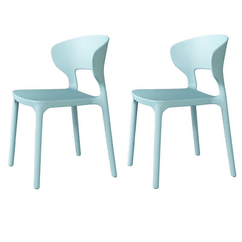Glam Style Dining Chairs Plastic Dining Armless Side Chair for Kitchen Sky Blue 2 Piece Set Clearhalo ' kitchen&dining_furn' 'Dining Chairs' 'Dining Tables & Seating' 'dining_chair' 'furn' 'furn_dining_chair' 'Furniture' 'furniture_dining_chair' 'Kitchen & Dining Furniture' 'kitchen' 4131074