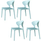 Glam Style Dining Chairs Plastic Dining Armless Side Chair for Kitchen Sky Blue 4 Piece Set Clearhalo ' kitchen&dining_furn' 'Dining Chairs' 'Dining Tables & Seating' 'dining_chair' 'furn' 'furn_dining_chair' 'Furniture' 'furniture_dining_chair' 'Kitchen & Dining Furniture' 'kitchen' 4131075