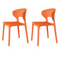 Glam Style Dining Chairs Plastic Dining Armless Side Chair for Kitchen Orange 2 Piece Set Clearhalo ' kitchen&dining_furn' 'Dining Chairs' 'Dining Tables & Seating' 'dining_chair' 'furn' 'furn_dining_chair' 'Furniture' 'furniture_dining_chair' 'Kitchen & Dining Furniture' 'kitchen' 4131077