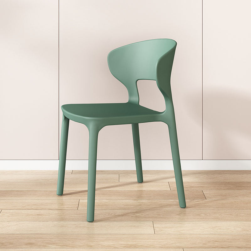 Glam Style Dining Chairs Plastic Dining Armless Side Chair for Kitchen Green 1 Piece Clearhalo ' kitchen&dining_furn' 'Dining Chairs' 'Dining Tables & Seating' 'dining_chair' 'furn' 'furn_dining_chair' 'Furniture' 'furniture_dining_chair' 'Kitchen & Dining Furniture' 'kitchen' 4131079