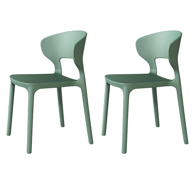 Glam Style Dining Chairs Plastic Dining Armless Side Chair for Kitchen Green 2 Piece Set Clearhalo ' kitchen&dining_furn' 'Dining Chairs' 'Dining Tables & Seating' 'dining_chair' 'furn' 'furn_dining_chair' 'Furniture' 'furniture_dining_chair' 'Kitchen & Dining Furniture' 'kitchen' 4131080