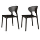 Glam Style Dining Chairs Plastic Dining Armless Side Chair for Kitchen Black 2 Piece Set Clearhalo ' kitchen&dining_furn' 'Dining Chairs' 'Dining Tables & Seating' 'dining_chair' 'furn' 'furn_dining_chair' 'Furniture' 'furniture_dining_chair' 'Kitchen & Dining Furniture' 'kitchen' 4131086