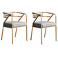Industrial Home Velvet Arm Chair Matte Finish Open Back Dining Chair (Set of 2) Grey Brass Gold Clearhalo ' kitchen&dining_furn' 'Dining Chairs' 'Dining Tables & Seating' 'dining_chair' 'furn' 'furn_dining_chair' 'Furniture' 'furniture_dining_chair' 'Kitchen & Dining Furniture' 'kitchen' 4131093
