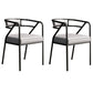 Industrial Home Velvet Arm Chair Matte Finish Open Back Dining Chair (Set of 2) Grey Black Clearhalo ' kitchen&dining_furn' 'Dining Chairs' 'Dining Tables & Seating' 'dining_chair' 'furn' 'furn_dining_chair' 'Furniture' 'furniture_dining_chair' 'Kitchen & Dining Furniture' 'kitchen' 4131106