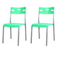Minimalist Style Plastic Dining Armless Chair Open Back Stackable Dining Side Chair Green 2 Piece Set Clearhalo ' kitchen&dining_furn' 'Dining Chairs' 'Dining Tables & Seating' 'dining_chair' 'furn' 'furn_dining_chair' 'Furniture' 'furniture_dining_chair' 'Kitchen & Dining Furniture' 'kitchen' 4131117