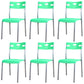 Minimalist Style Plastic Dining Armless Chair Open Back Stackable Dining Side Chair Green 6 Piece Set Clearhalo ' kitchen&dining_furn' 'Dining Chairs' 'Dining Tables & Seating' 'dining_chair' 'furn' 'furn_dining_chair' 'Furniture' 'furniture_dining_chair' 'Kitchen & Dining Furniture' 'kitchen' 4131120