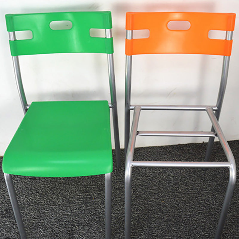 Minimalist Style Plastic Dining Armless Chair Open Back Stackable Dining Side Chair Clearhalo ' kitchen&dining_furn' 'Dining Chairs' 'Dining Tables & Seating' 'dining_chair' 'furn' 'furn_dining_chair' 'Furniture' 'furniture_dining_chair' 'Kitchen & Dining Furniture' 'kitchen' 4131121