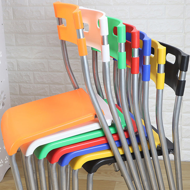 Minimalist Style Plastic Dining Armless Chair Open Back Stackable Dining Side Chair Clearhalo ' kitchen&dining_furn' 'Dining Chairs' 'Dining Tables & Seating' 'dining_chair' 'furn' 'furn_dining_chair' 'Furniture' 'furniture_dining_chair' 'Kitchen & Dining Furniture' 'kitchen' 4131134