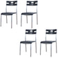 Minimalist Style Plastic Dining Armless Chair Open Back Stackable Dining Side Chair Black 4 Piece Set Clearhalo ' kitchen&dining_furn' 'Dining Chairs' 'Dining Tables & Seating' 'dining_chair' 'furn' 'furn_dining_chair' 'Furniture' 'furniture_dining_chair' 'Kitchen & Dining Furniture' 'kitchen' 4131139
