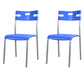 Minimalist Style Plastic Dining Armless Chair Open Back Stackable Dining Side Chair Blue 2 Piece Set Clearhalo ' kitchen&dining_furn' 'Dining Chairs' 'Dining Tables & Seating' 'dining_chair' 'furn' 'furn_dining_chair' 'Furniture' 'furniture_dining_chair' 'Kitchen & Dining Furniture' 'kitchen' 4131141